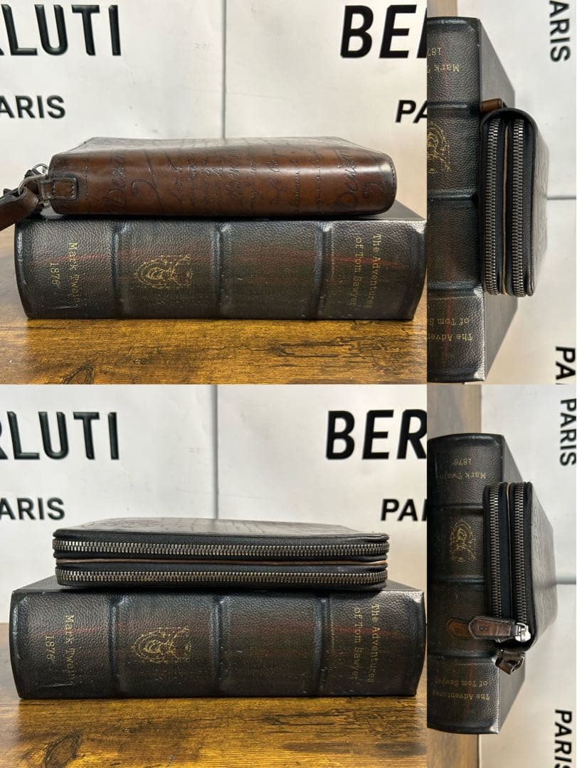 極美品　34.2万円　Berluti タリ Tali スクリットレザー　長財布