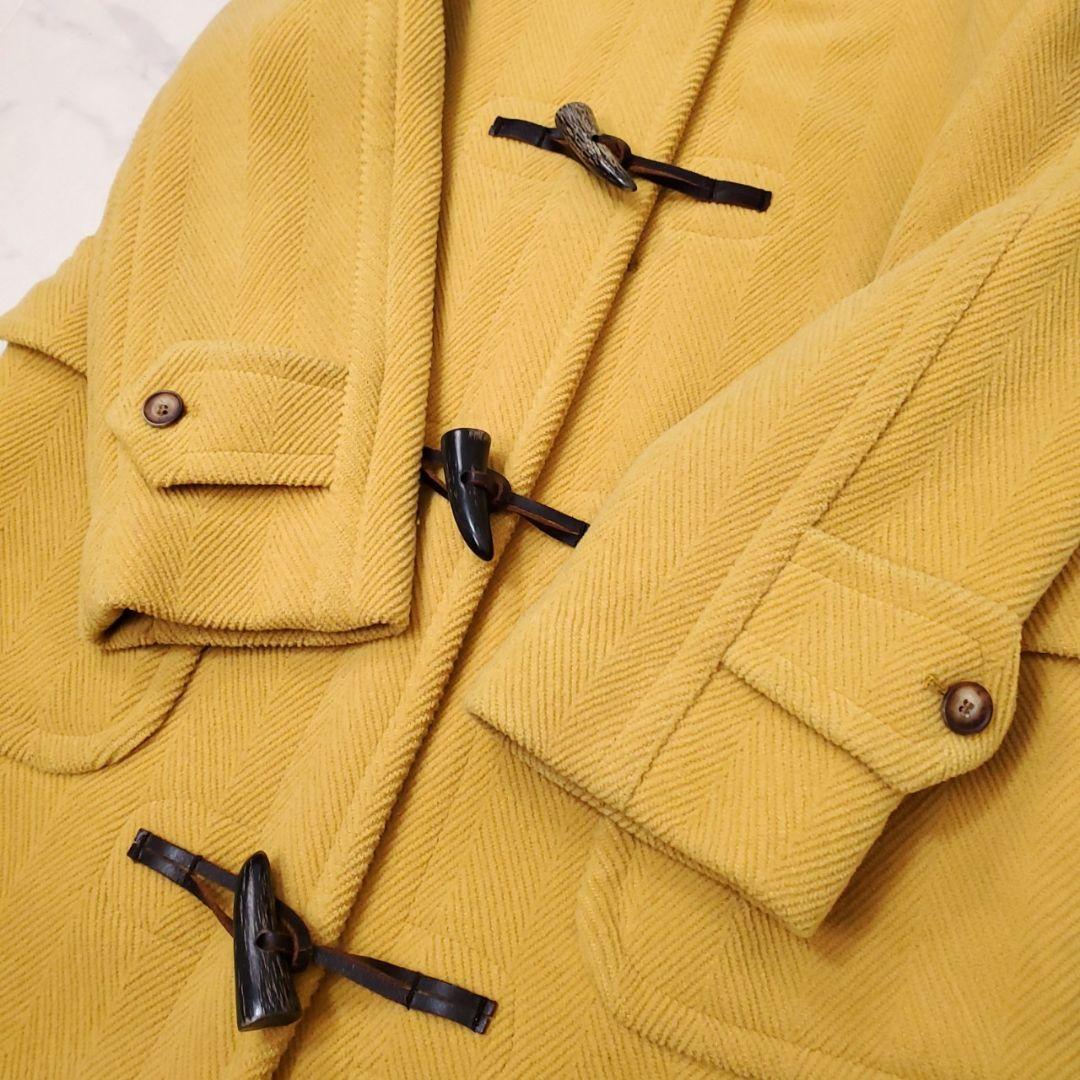 美品✨オールドイングランド 大きいサイズ ヘリンボーン ダッフルコート 黄色