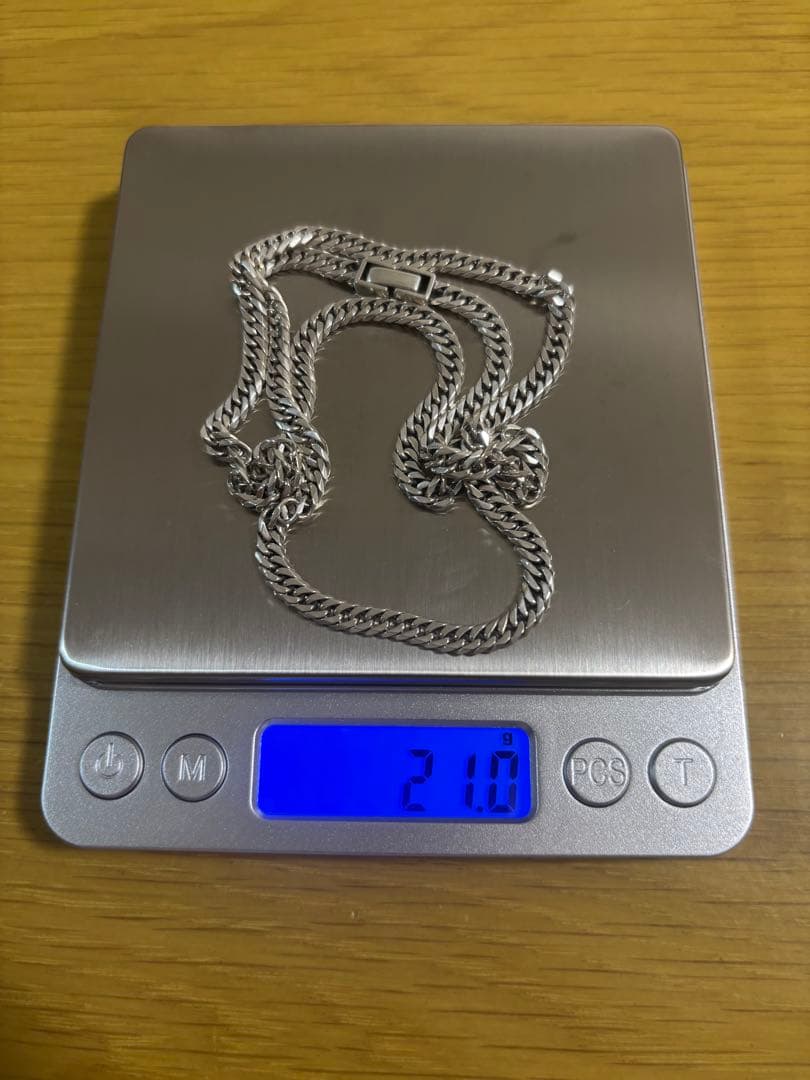 シルバー925 喜平チェーンネックレス 約50cm.4.5mm.21g