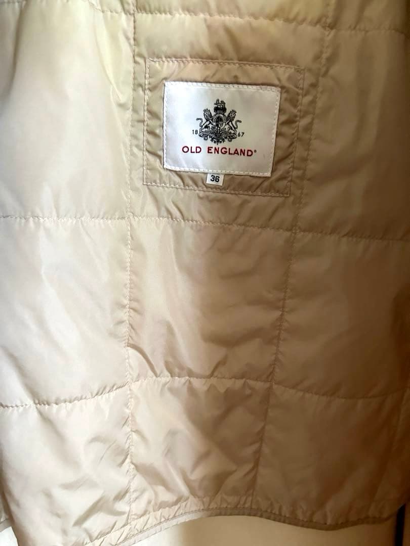 オールドイングランド　アイボリー ダッフル　保存袋付き　美品　ヘリンボーン生地