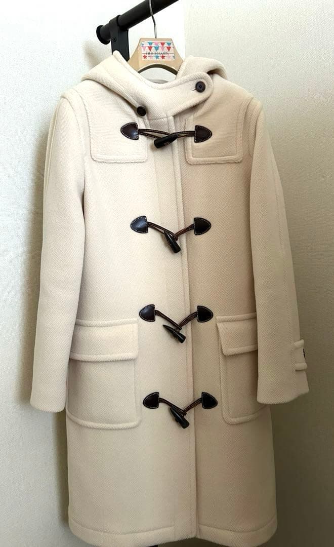 オールドイングランド　アイボリー ダッフル　保存袋付き　美品　ヘリンボーン生地