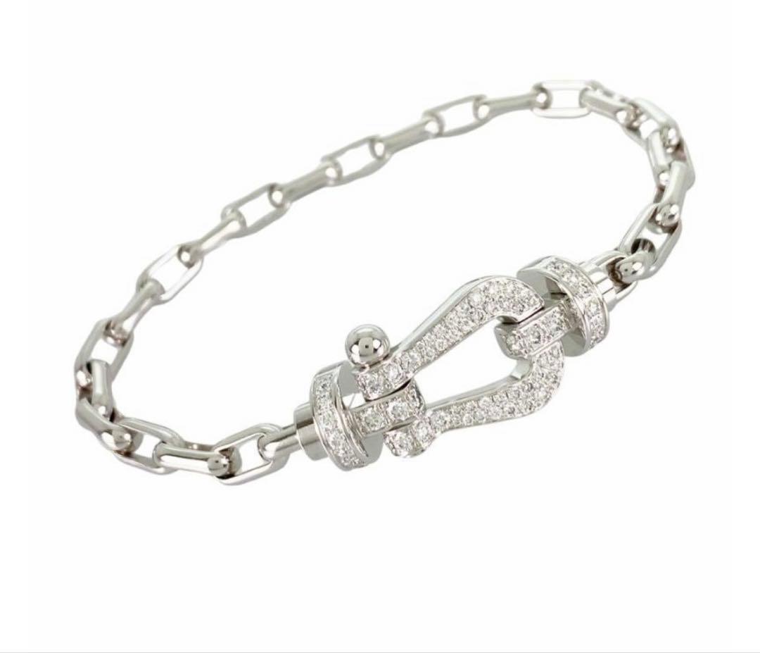 FRED フォース10 ブレスレッド　フルダイヤホワイトゴールド