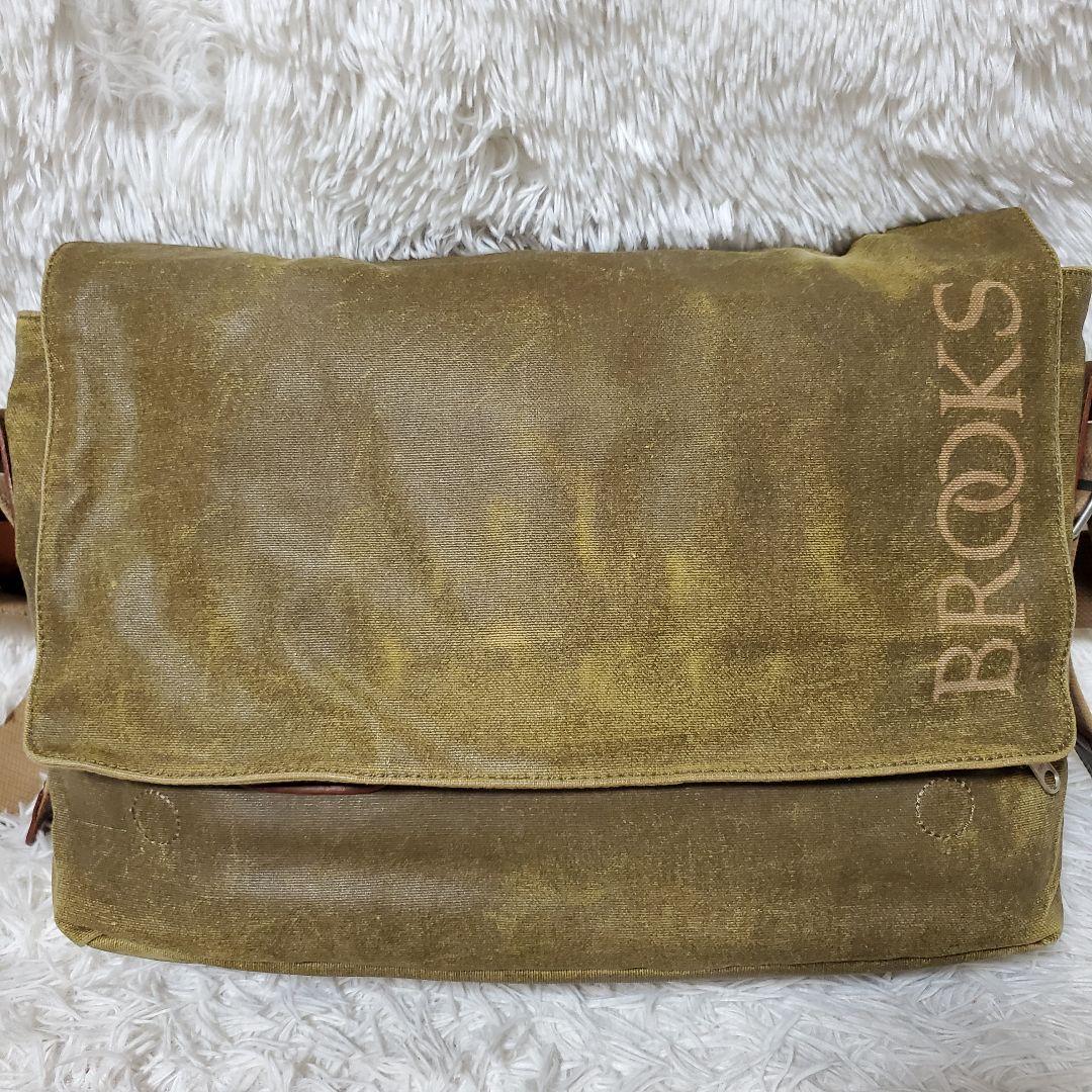 希少 BBROOKS 2way コーティングキャンバス メッセンジャーバッグ