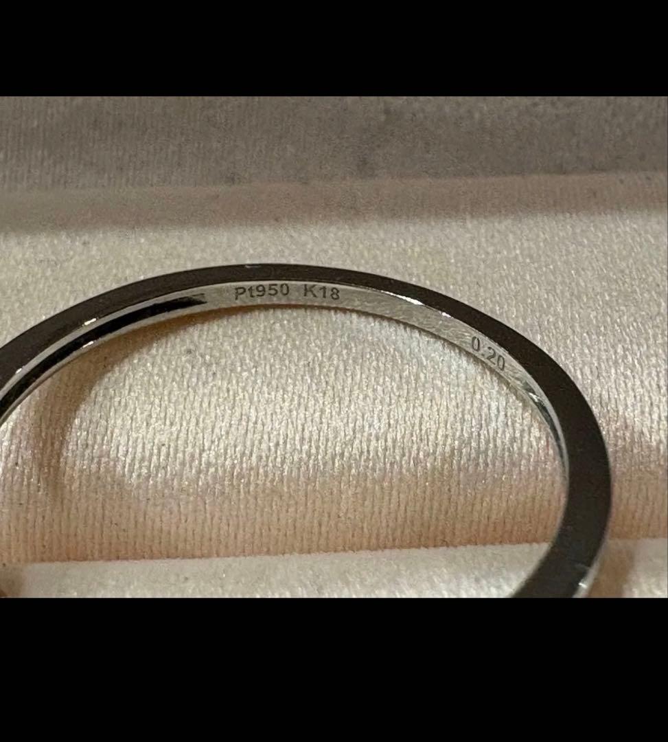 プラチナ K18 ダイヤモンドリング　11号 pt950