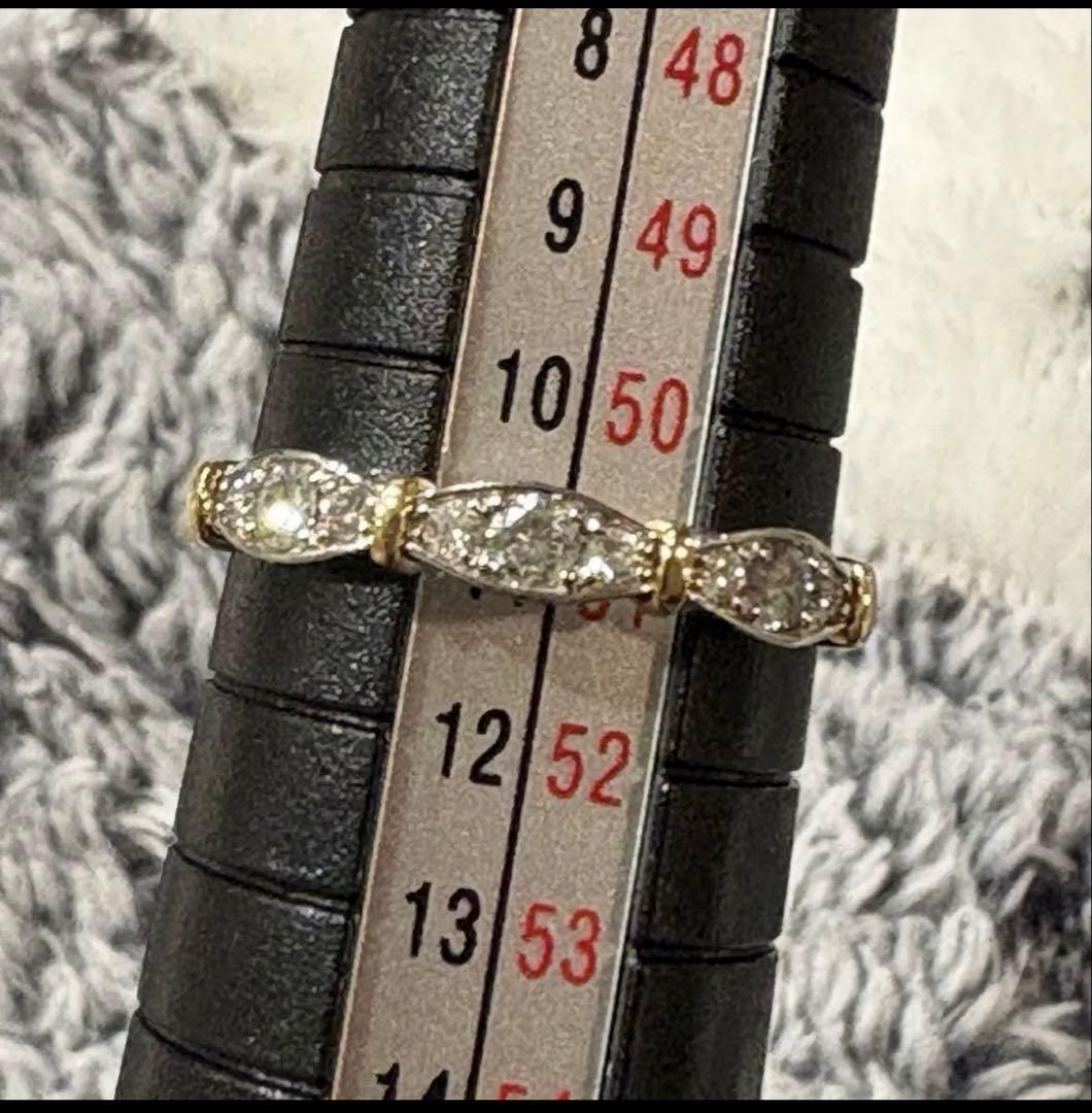 プラチナ K18 ダイヤモンドリング　11号 pt950