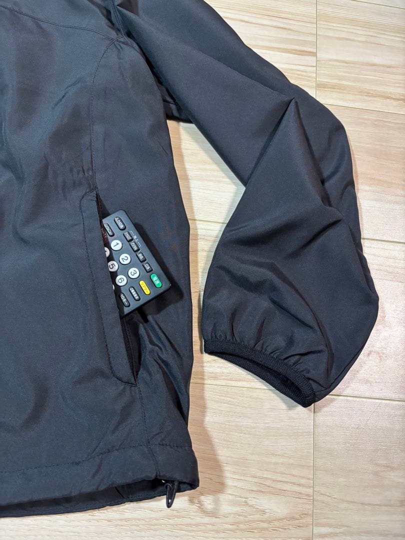 美品　チャムス　ナイロン　セットアップ　裏フリース　ブラック　黒　サイズL