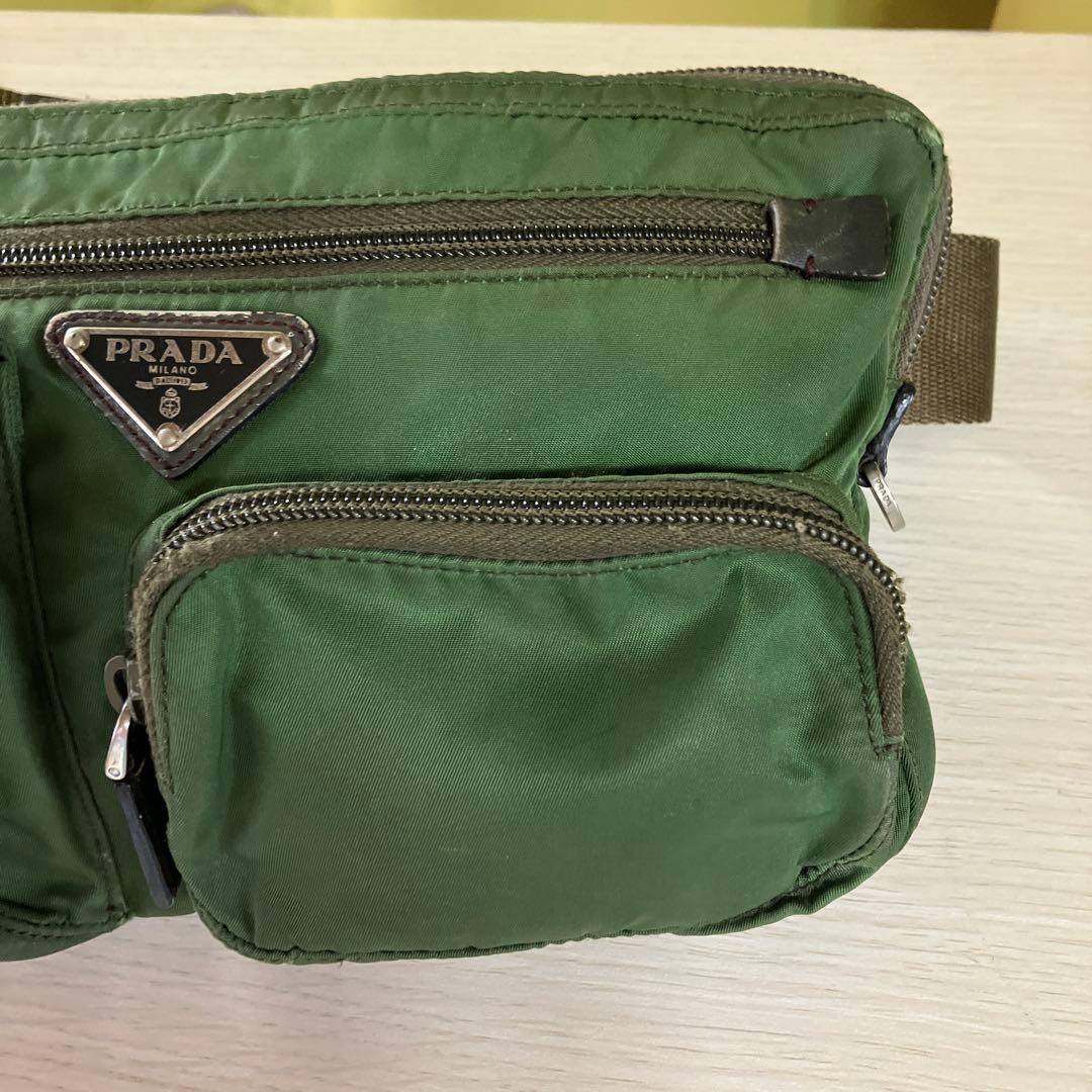PRADA グリーン ウエストポーチ
