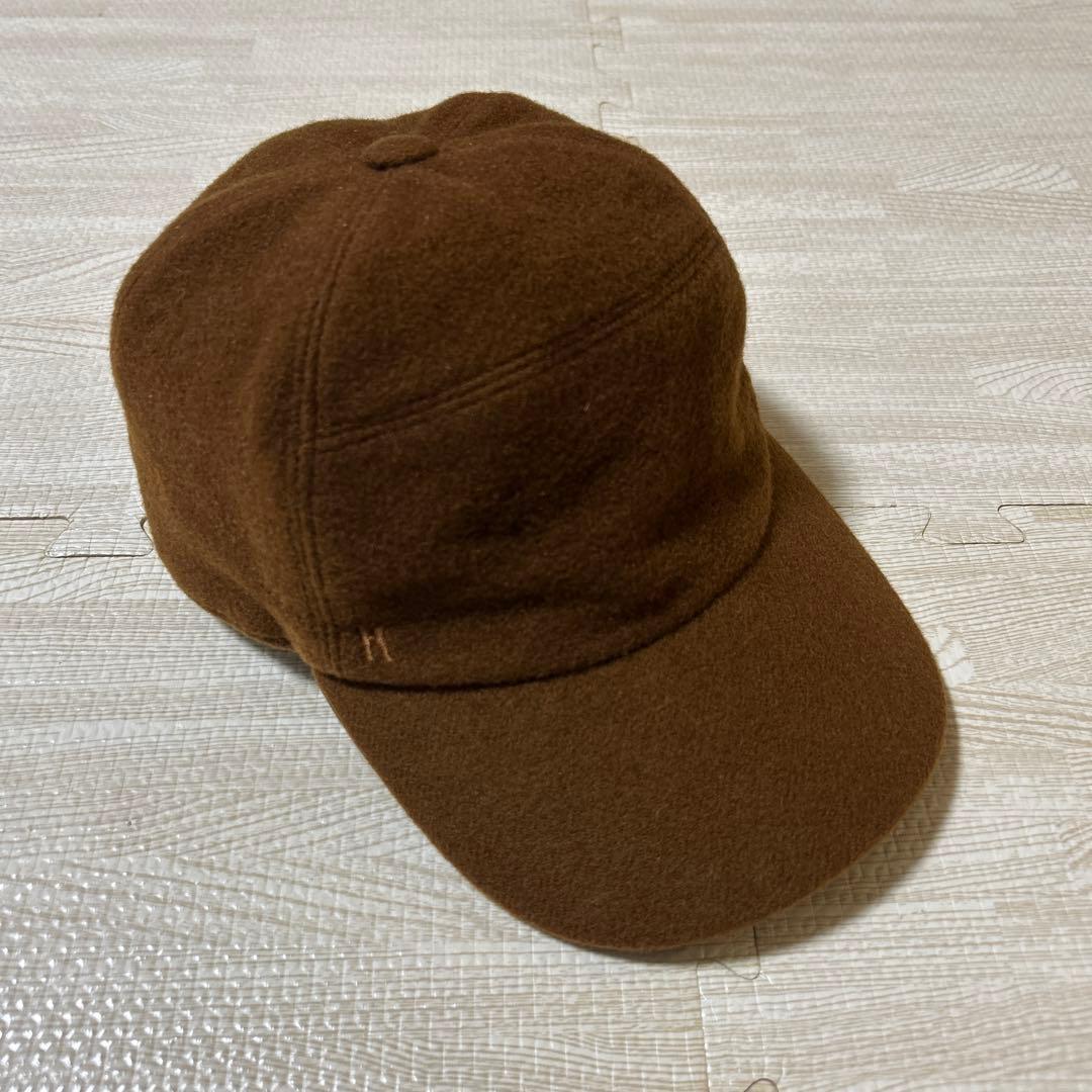 HERMES カシミヤキャップ　59 セリエ　ブラウン