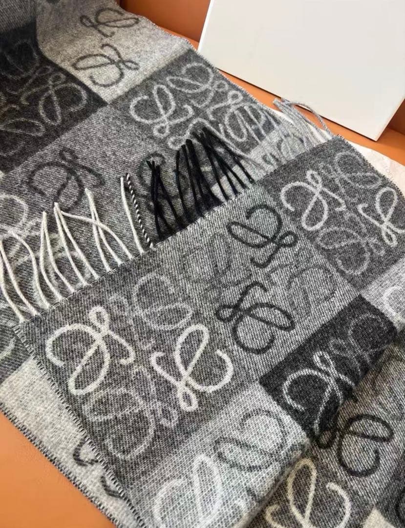 LOEWE ロエベ マフラー アナグラム 180×40 ウール×カシミヤ