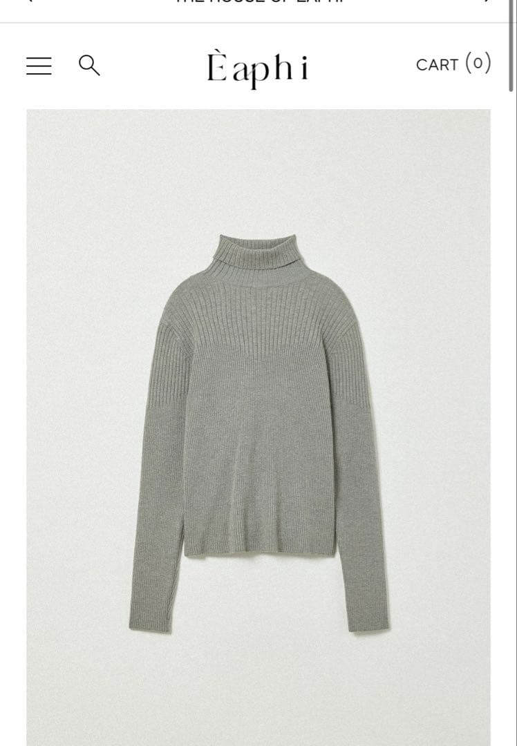 Riii様 Eaphi RANDOM RIB TURTLENECK KNIT