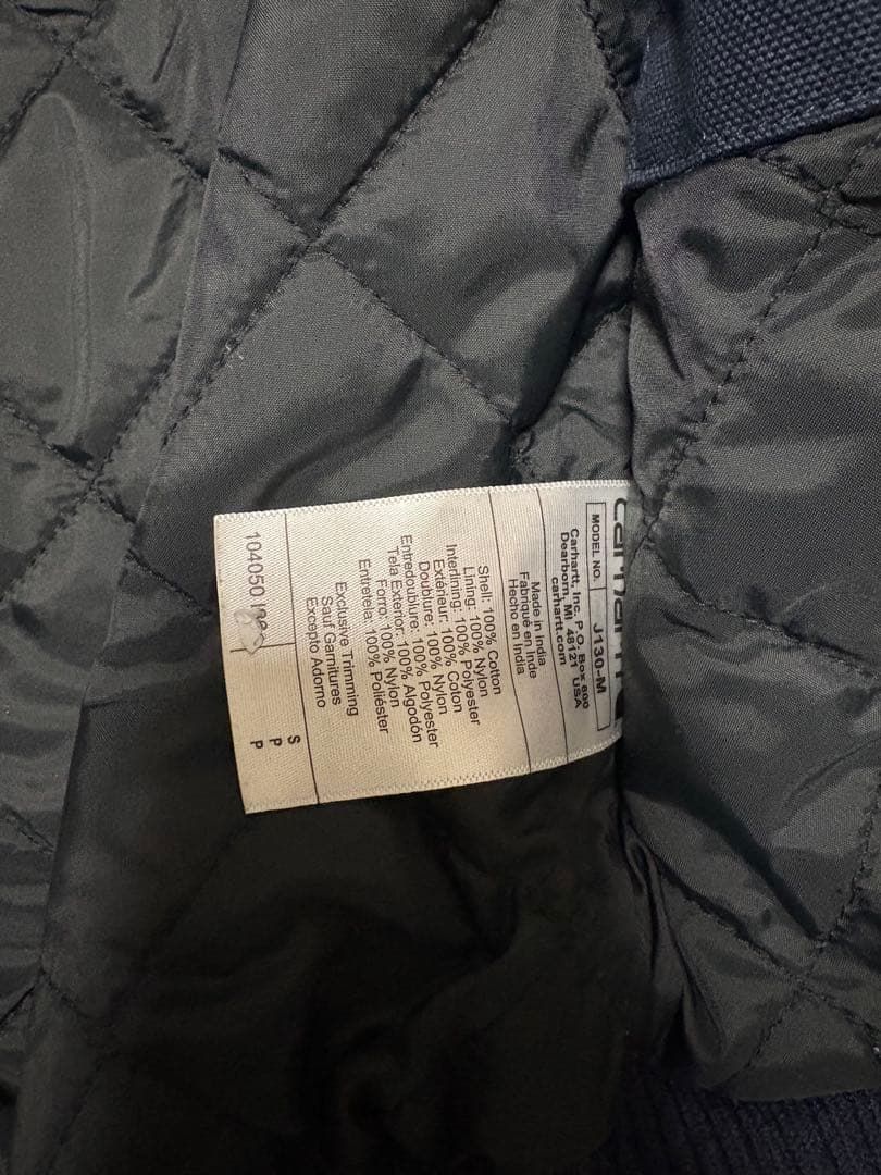 最終値下美品カーハートアクティブジャケット J130 紺 navy blue