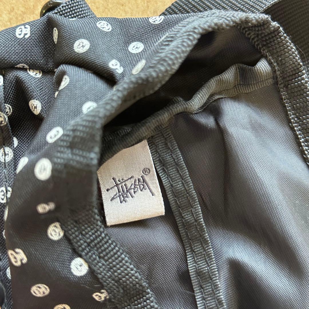 90s オールド　ステューシー　メッセンジャー　バッグ　Y2K チェック　柄　黒