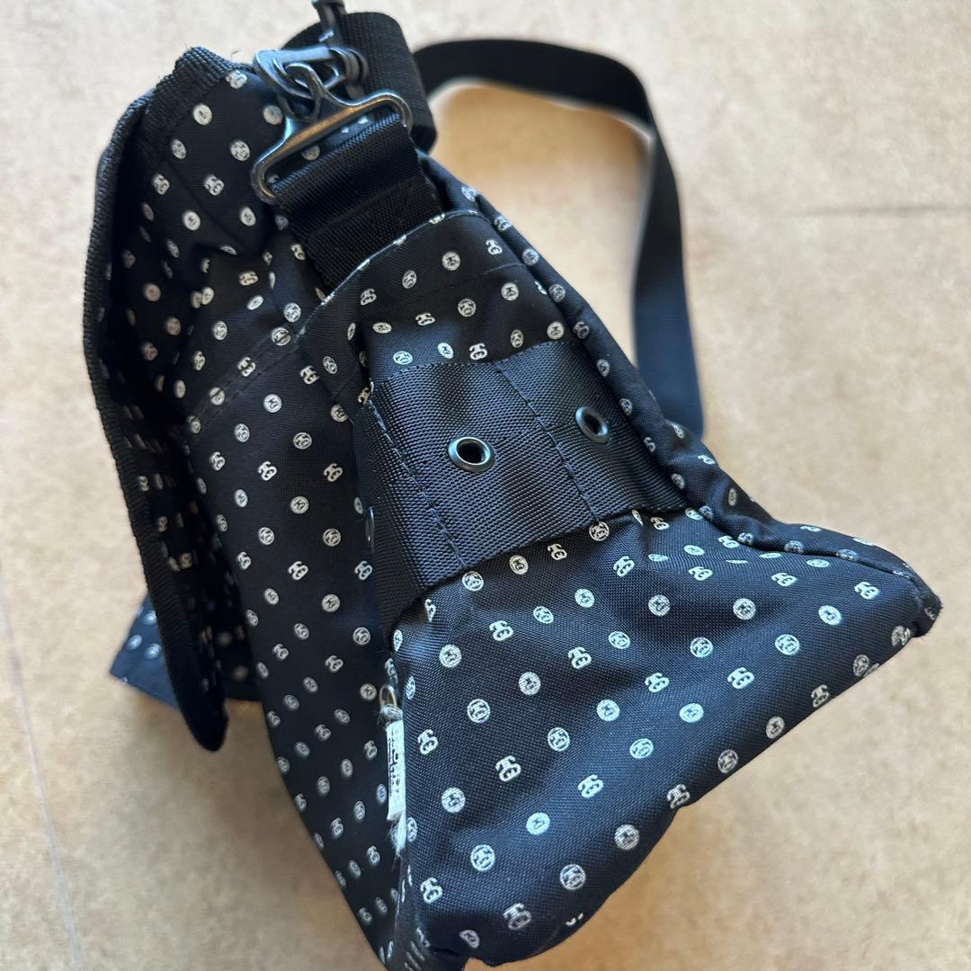 90s オールド　ステューシー　メッセンジャー　バッグ　Y2K チェック　柄　黒