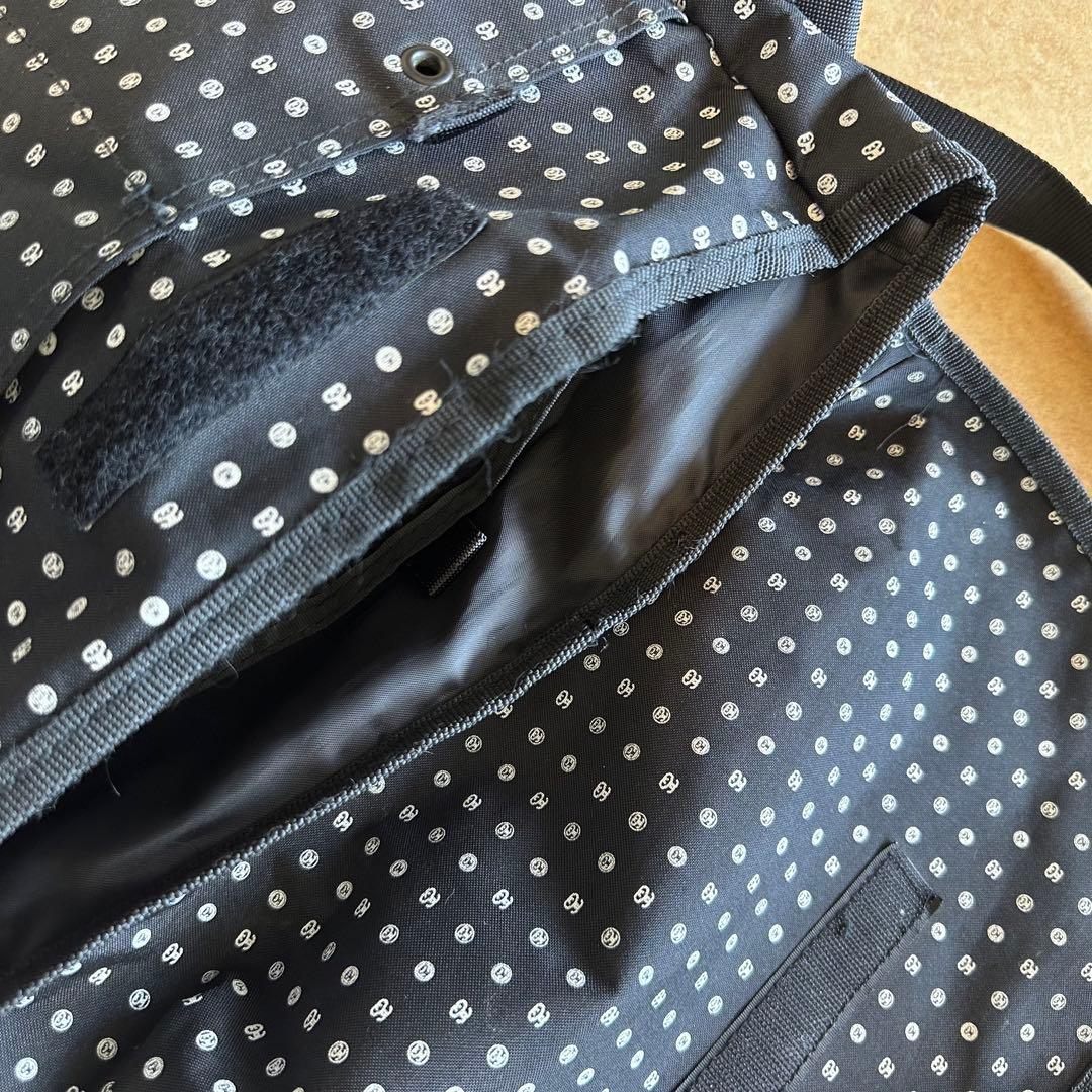 90s オールド　ステューシー　メッセンジャー　バッグ　Y2K チェック　柄　黒