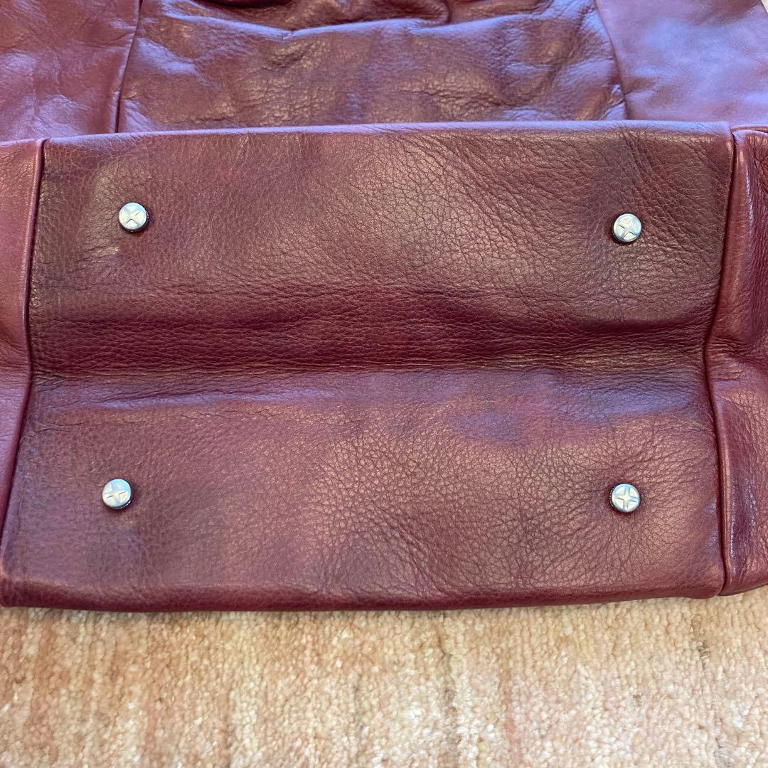 【美品】 aniary アニアリ 希少デザイン レザートートバッグ 赤 レッド