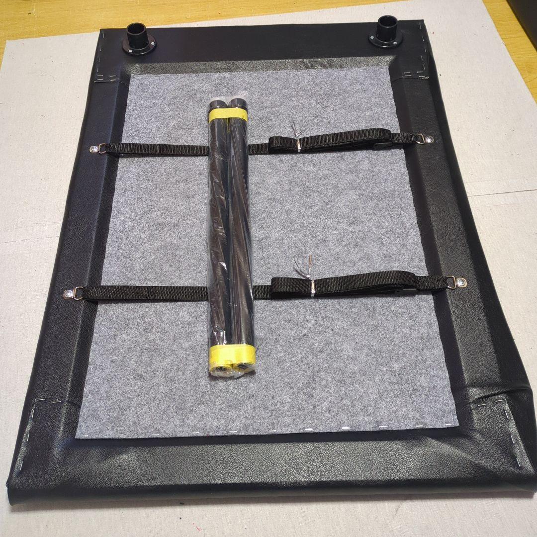 【にゃーさん】フラット4点セット&ベット4分割【ブラックレザー】