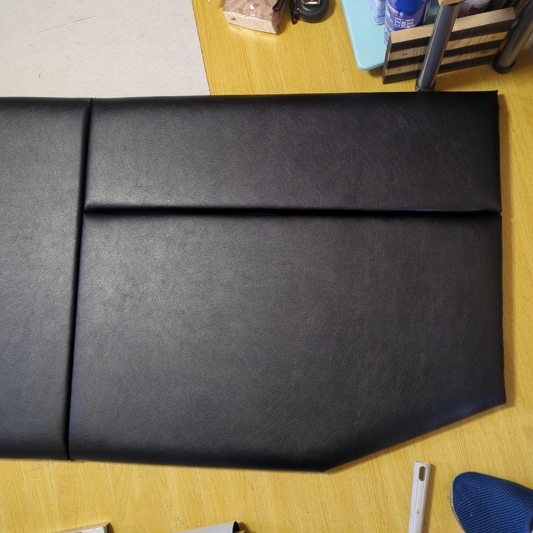 【にゃーさん】フラット4点セット&ベット4分割【ブラックレザー】