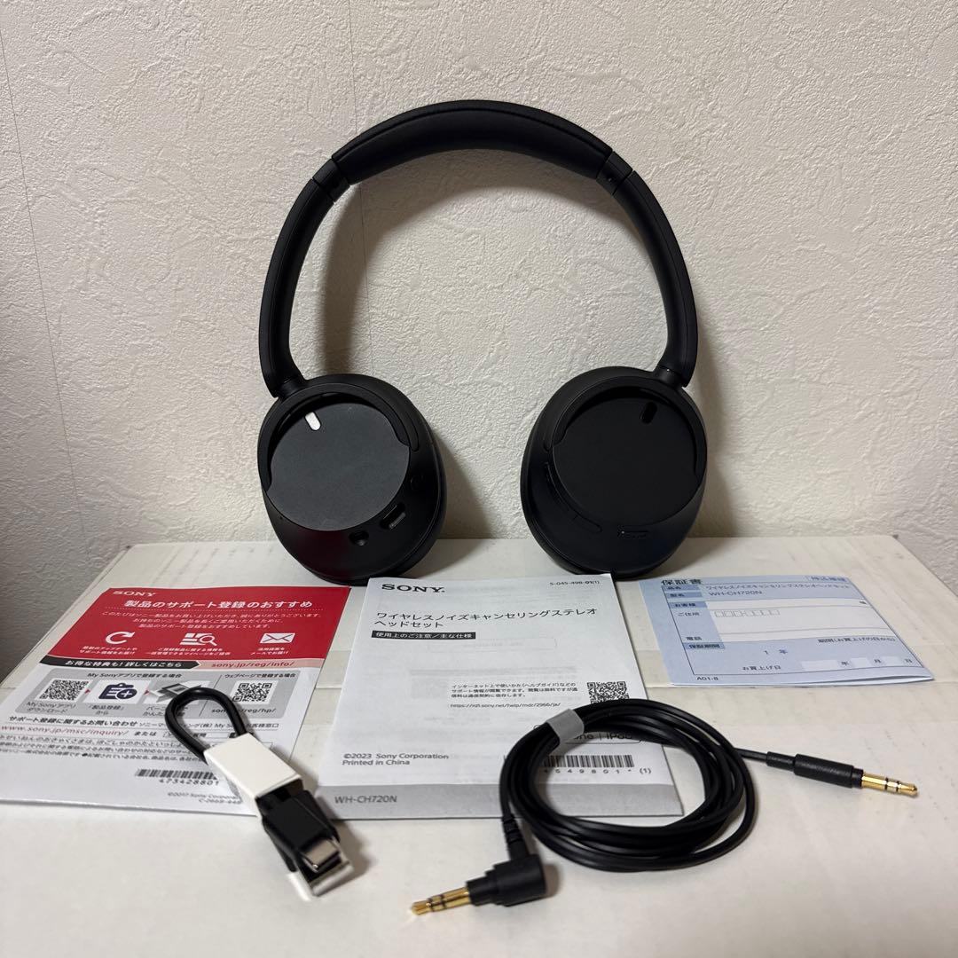 SONY ソニー WH-CH720N/BC ブラック 黒 ワイヤレスヘッドホン