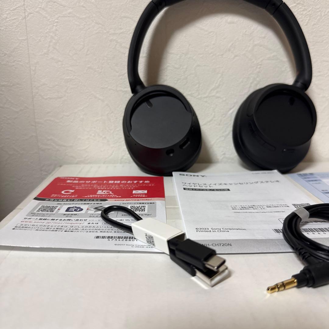 SONY ソニー WH-CH720N/BC ブラック 黒 ワイヤレスヘッドホン