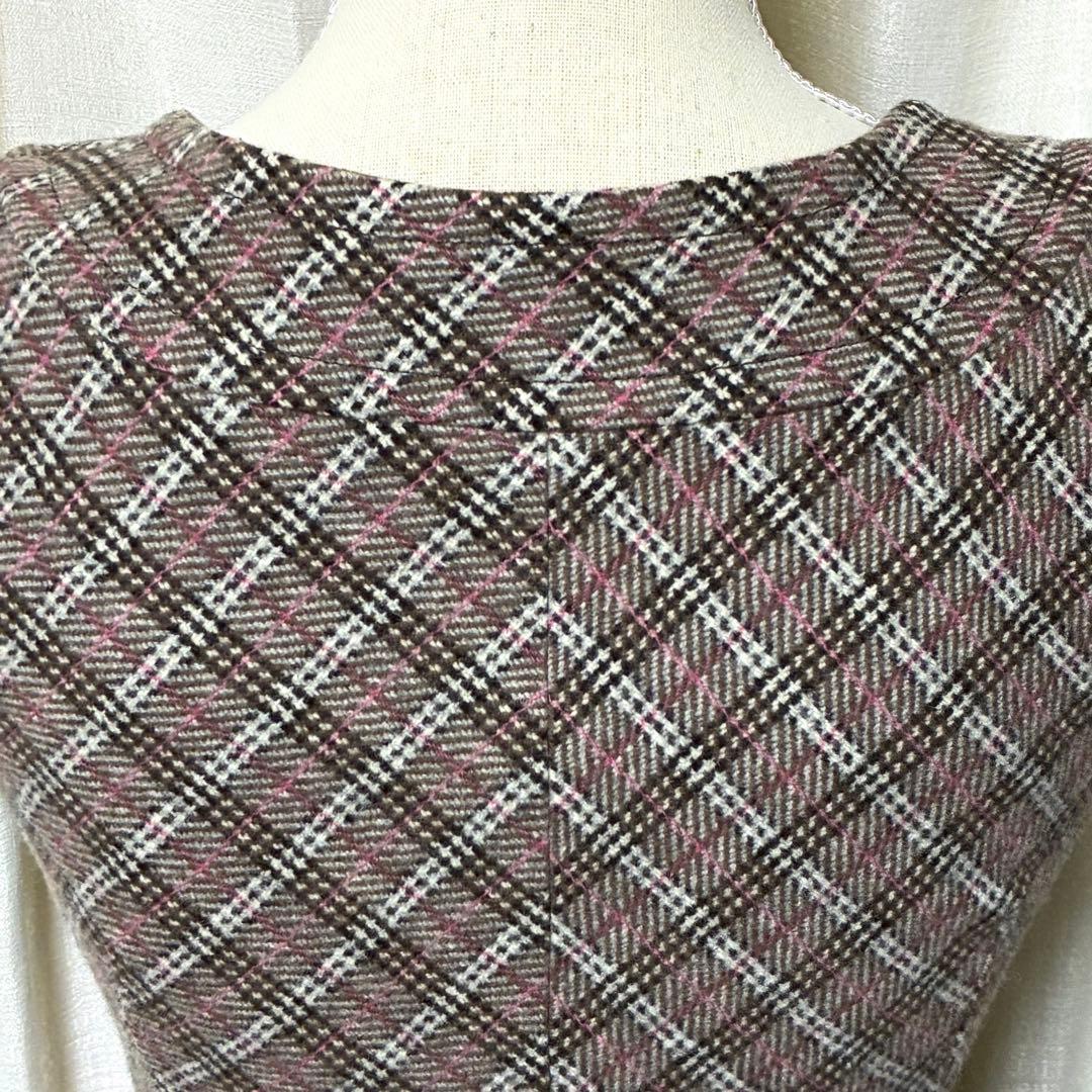 バーバリーブルーレーベル ミニワンピース ノバチェック 吉川ひなのさん着用