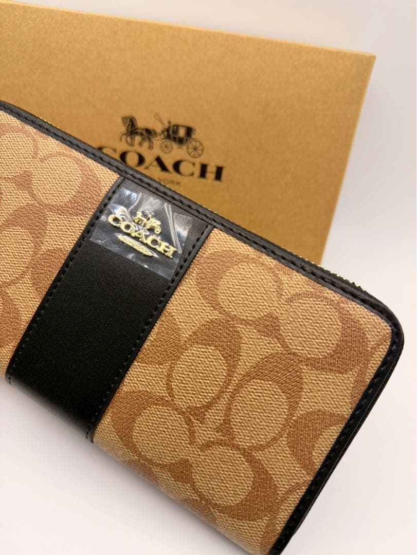 coach 長財布　カーキブラック