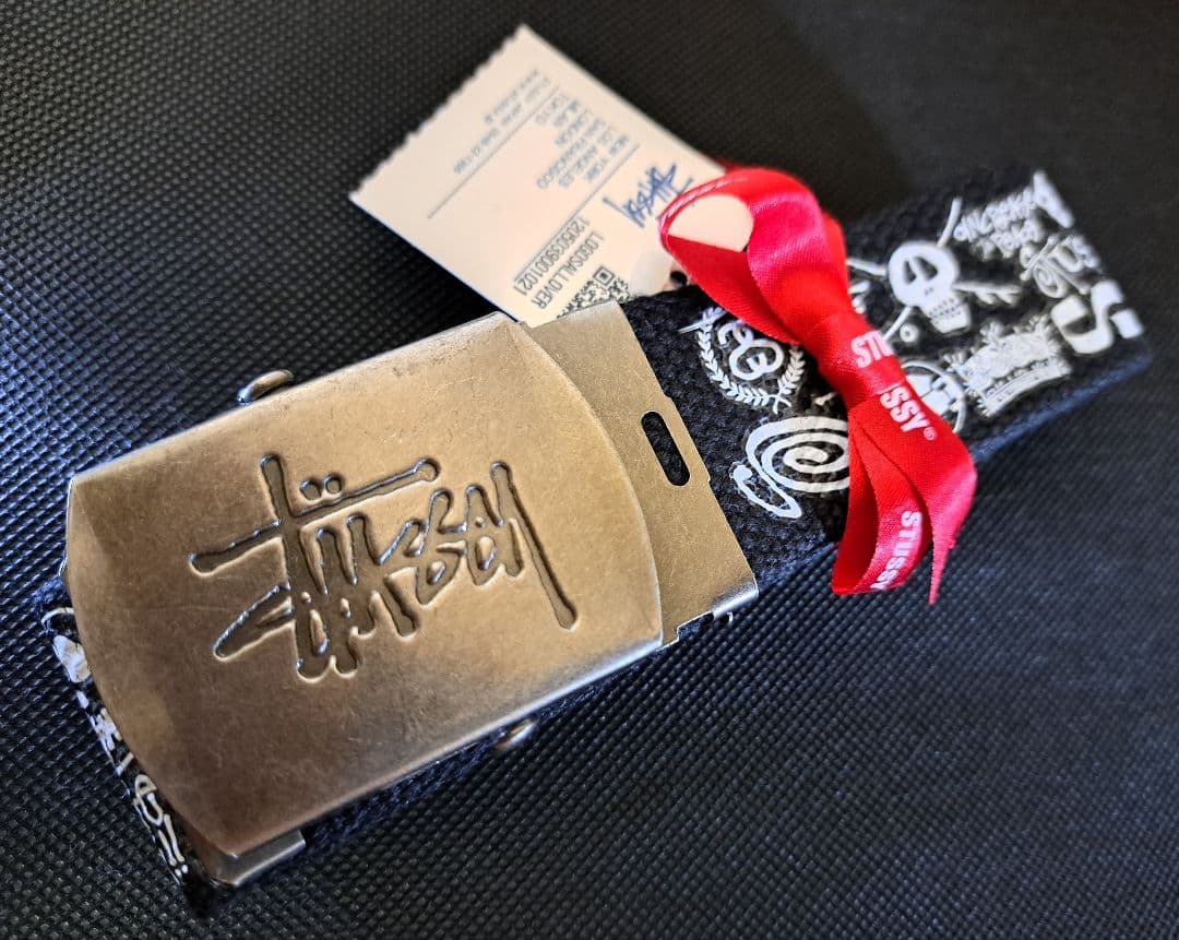 【激レア・新品】Stussy 歴代ロゴ ガチャ ベルト ／黒