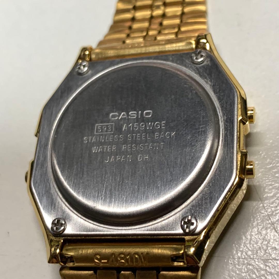 CASIO　チープカシオ　ダイヤモンド　A159WGED-1JF　ゴールドカラー