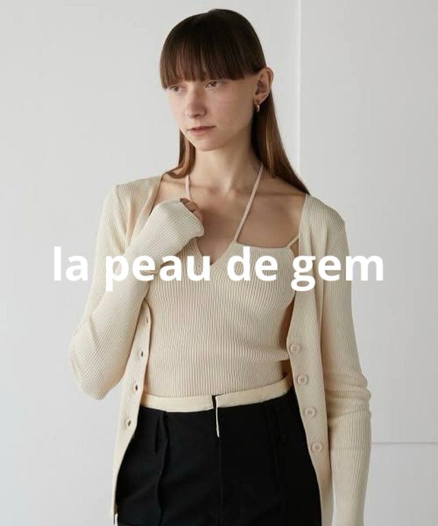 LA PEAU DE GEM 2ピースレイヤードニット