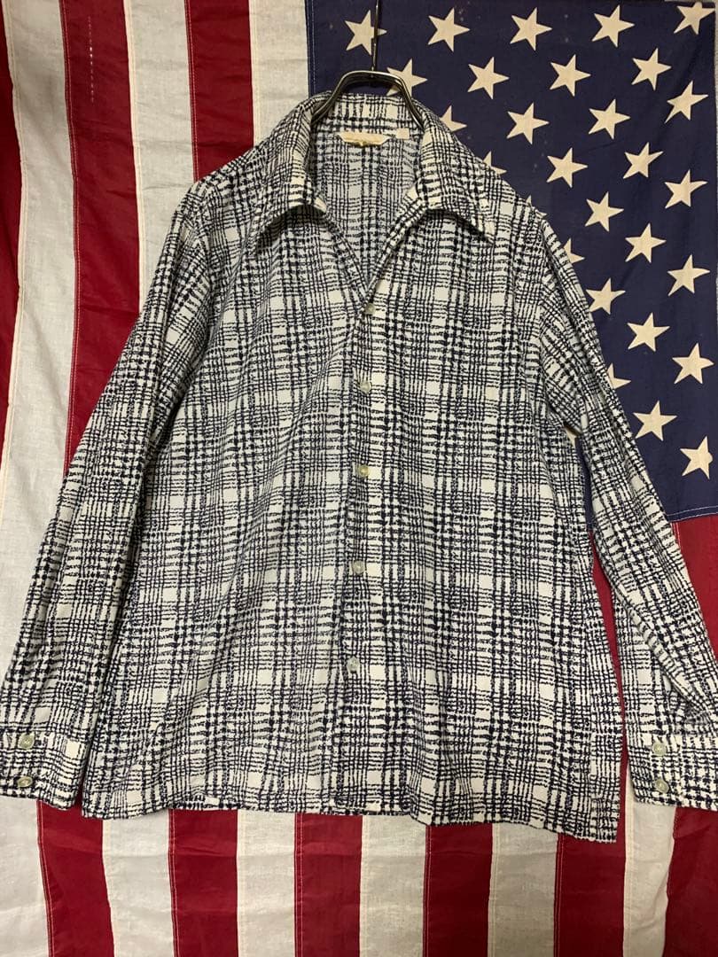 トップス 60s vintage USA Italian collar shirt L