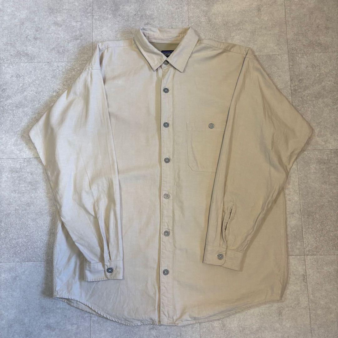 【パタゴニア】コットンシャツ　ヘリンボーン　patagonia 長袖　F00