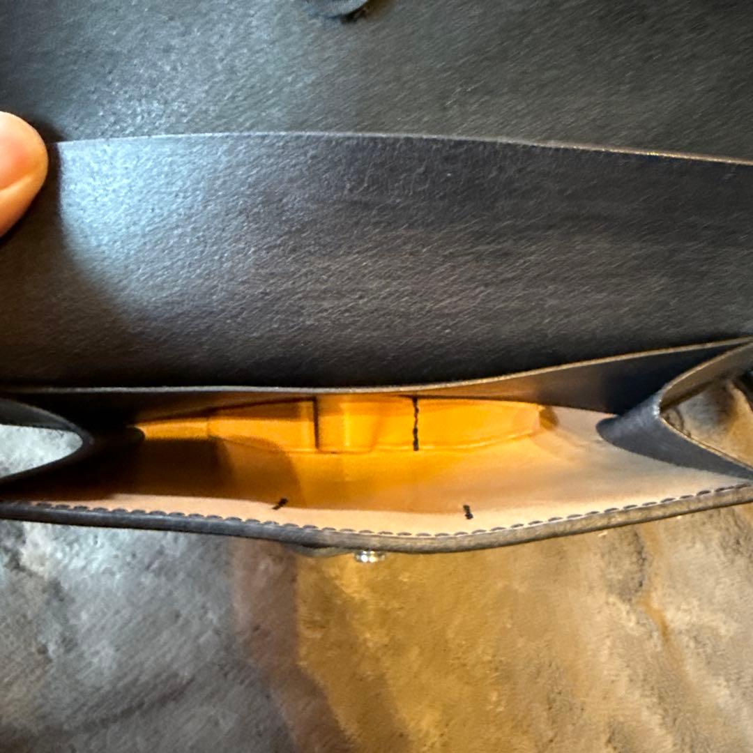 ポータークラシック　レザーセーラーロープポーチ　ブラック