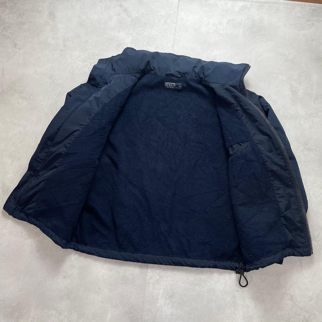 希少✨90s ポロラルフローレン スイングトップ 裏ボア ポニー オールネイビー