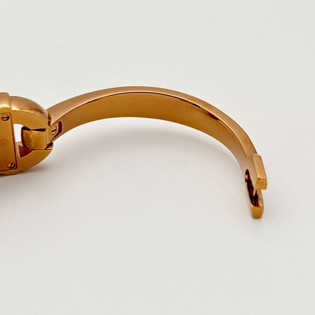 【人気・電池新品】GUCCI 6800L GG柄 ピンク シェル ピンクゴールド