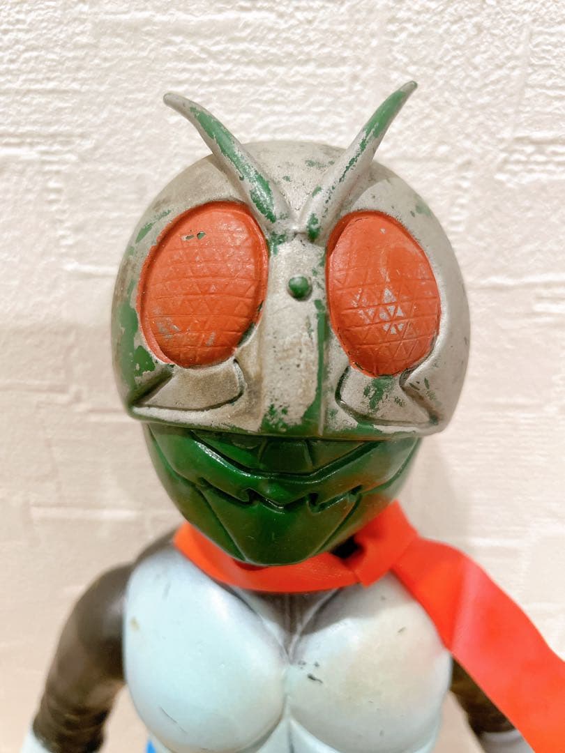 こ*じ様 旧バンダイ　仮面ライダー　スタンダードソフビ　ポピー　当時物　面取れ