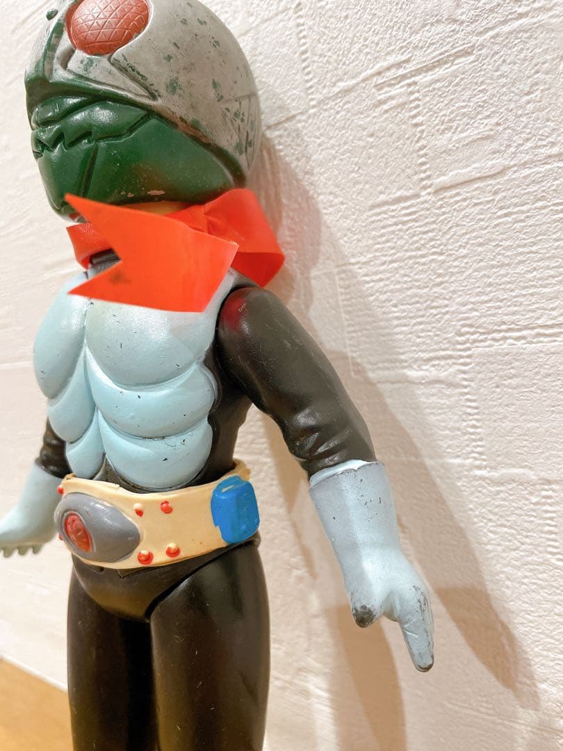 こ*じ様 旧バンダイ　仮面ライダー　スタンダードソフビ　ポピー　当時物　面取れ