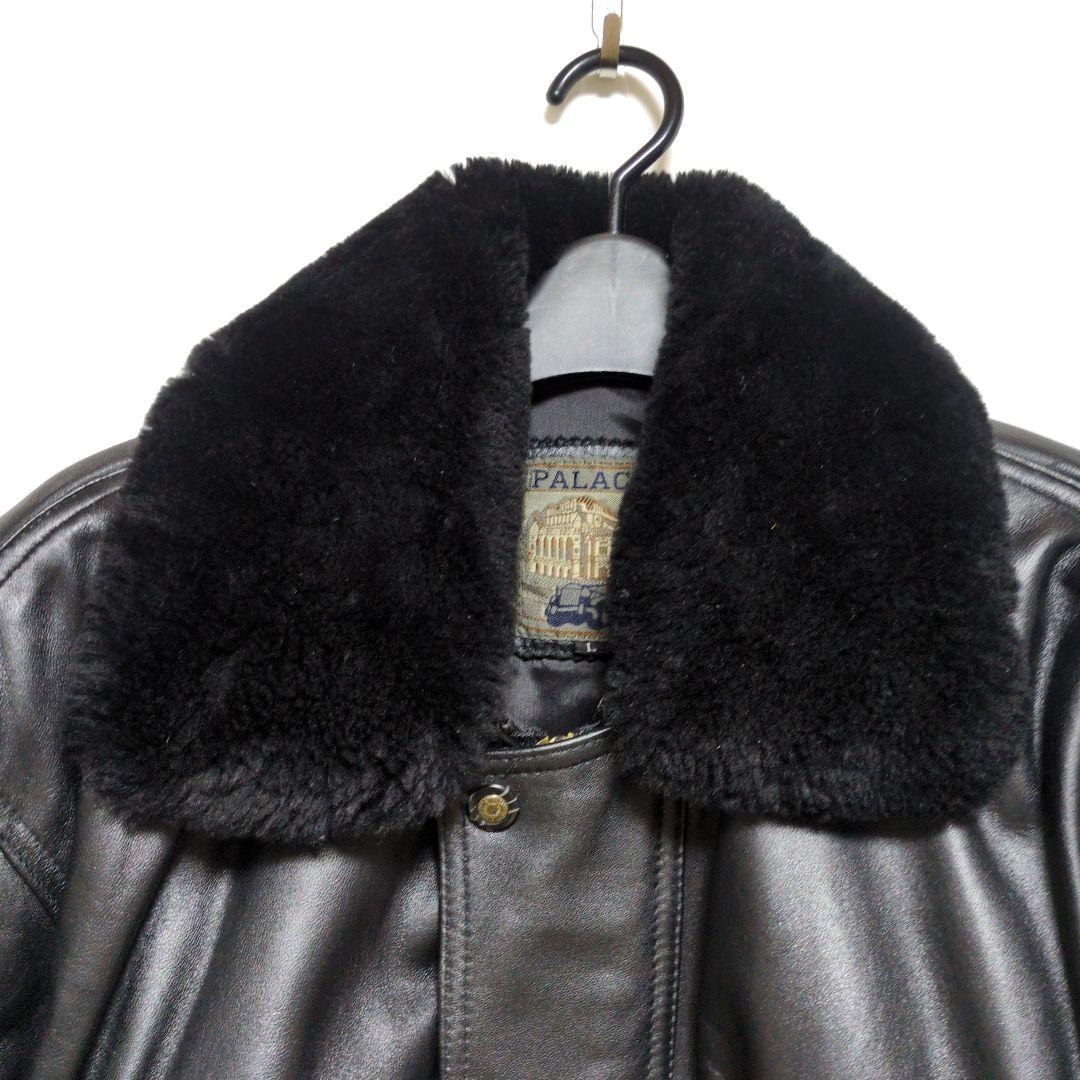 PALACE レザージャケット ラムレザー 羊革 ヴィンテージ ファー