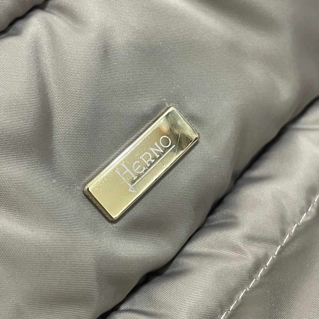 【美品】ヘルノ ポーラーテック ダウンコート 44 2XL相当 グレージュ
