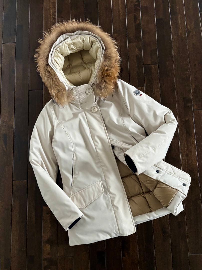 ケープホーン/定価9.7万 ネヴァド ファー付 ダウンJKT アイボリー 42