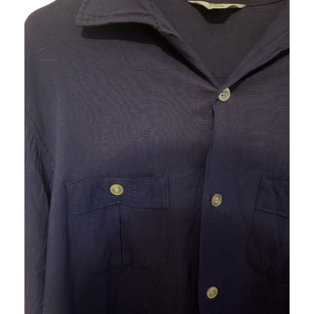 だ*子様 60s vintage b.v.d ナス紺　フェード　シャツ　ネイビー