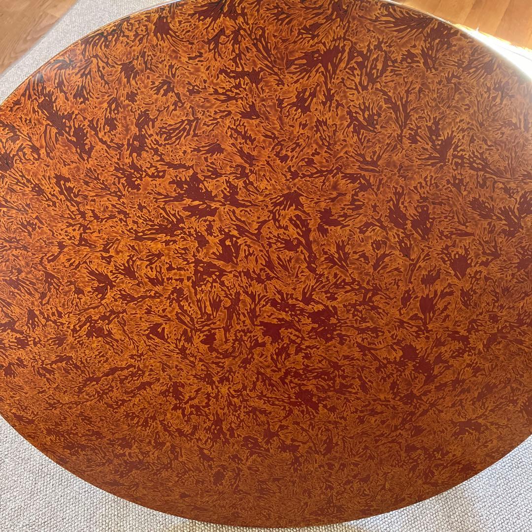 レトロ円卓ちゃぶ台　漆塗り　直径８７高さ３２