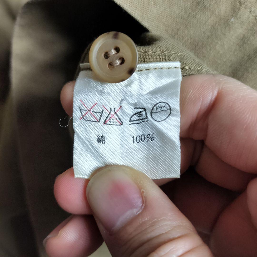 80's イッセイミヤケ 筆タグ ノーカラーシャツ スタンドカラー コットン 綿