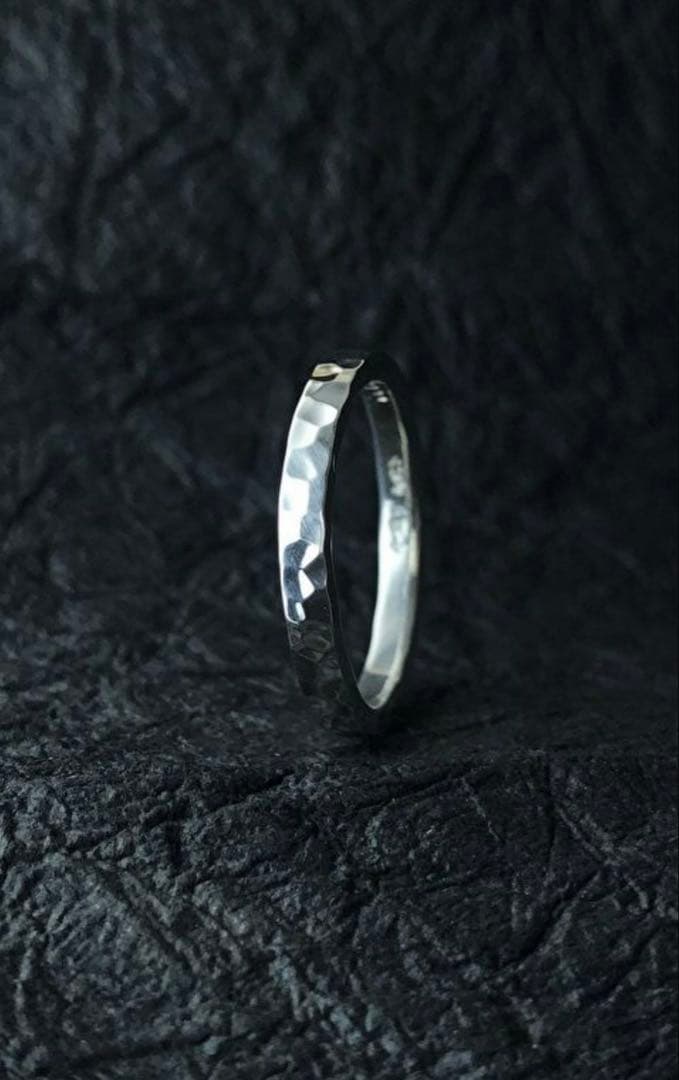 シルバー リング 槌目リング S010381 11号