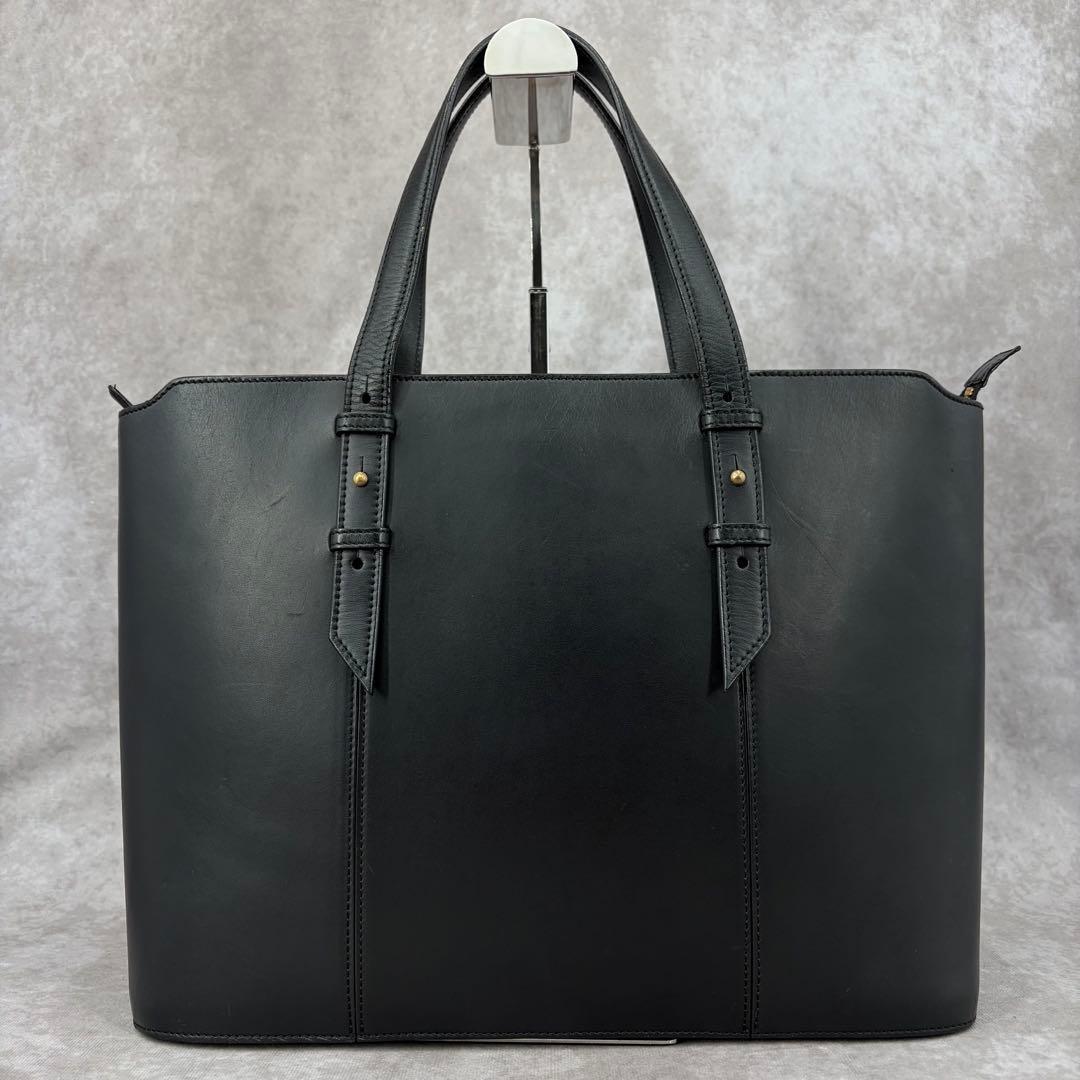 【良品✨】ソメス ビジネス トートバッグ 本革 レザー A4収納可 ブラック