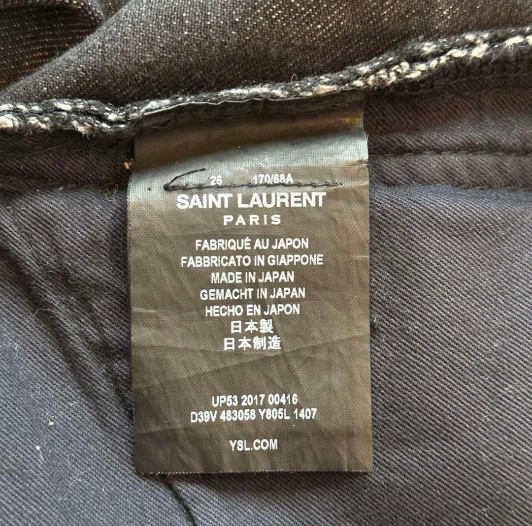 SAINT LAURENT PARIS 刺繍 26 フルレングス ブラック