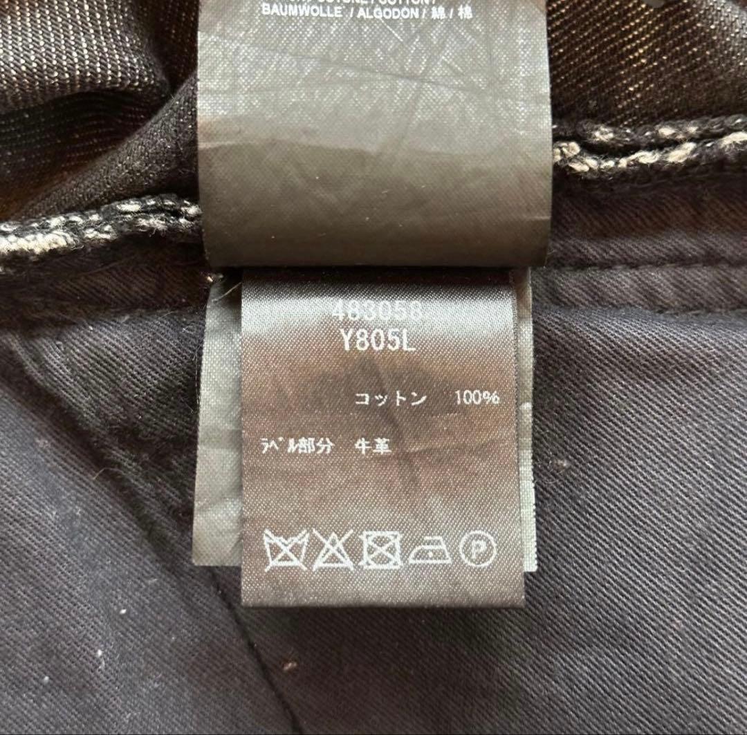 SAINT LAURENT PARIS 刺繍 26 フルレングス ブラック