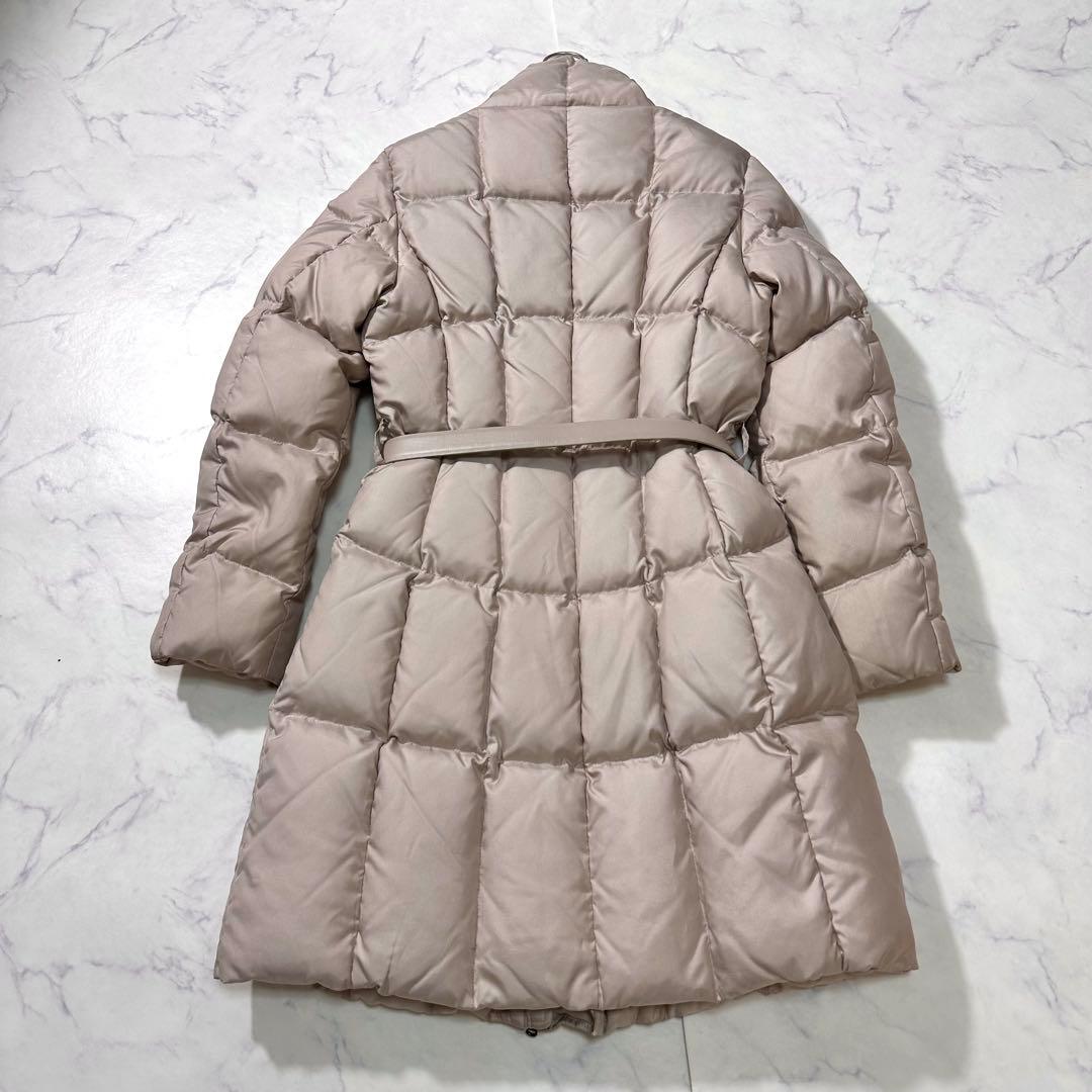 大きめサイズ Max&Co ダウンロングコート リボンベルト付き　L