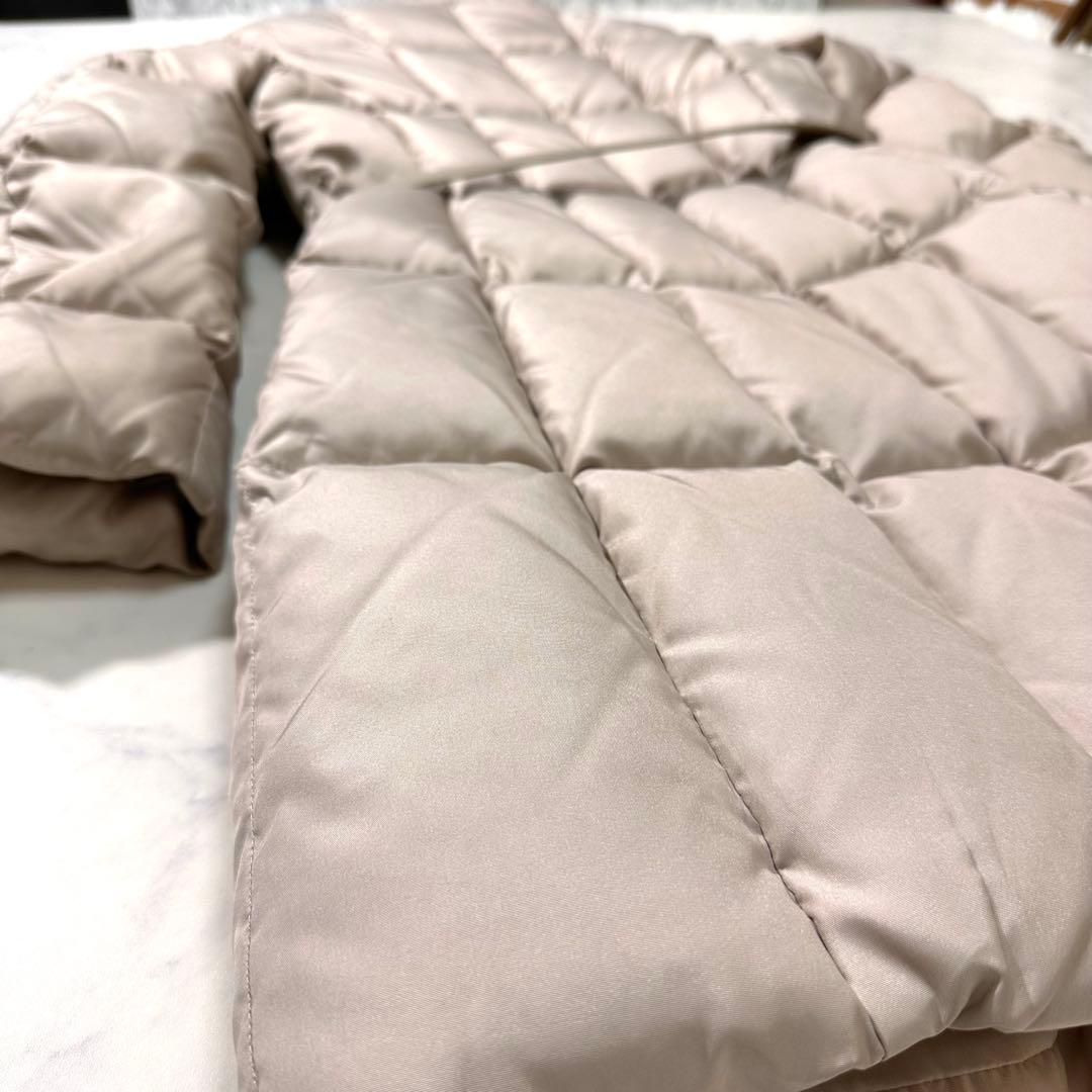 大きめサイズ Max&Co ダウンロングコート リボンベルト付き　L