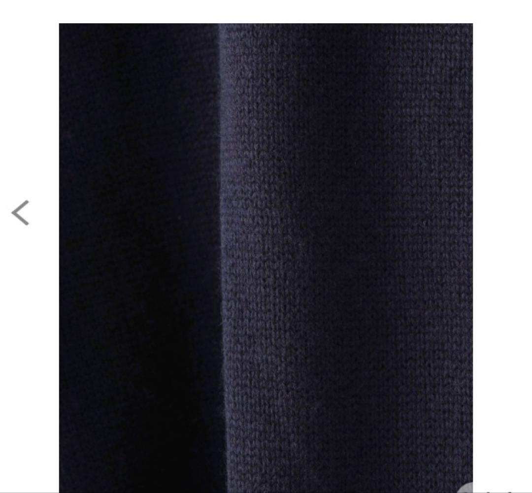 レリアン　ハイネックニットプルオーバー　13サイズ　ファー付　ネイビー　未使用品