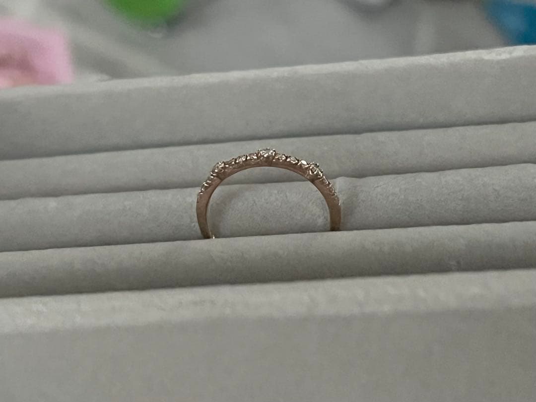 最終K10PGダイヤモンドリング　ハーフエタニティ