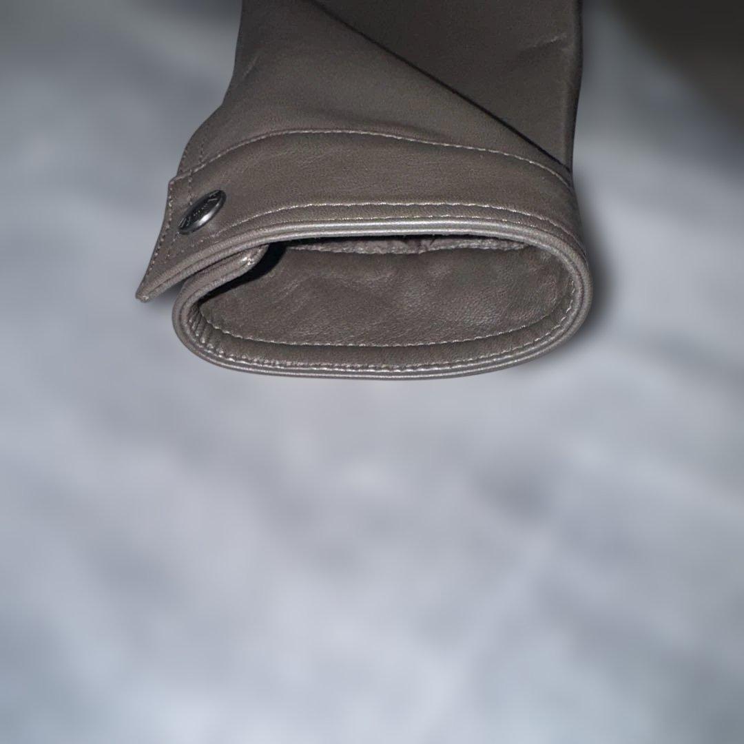 極美品 EMMETI ラムナッパレザー シングルライダースジャケット